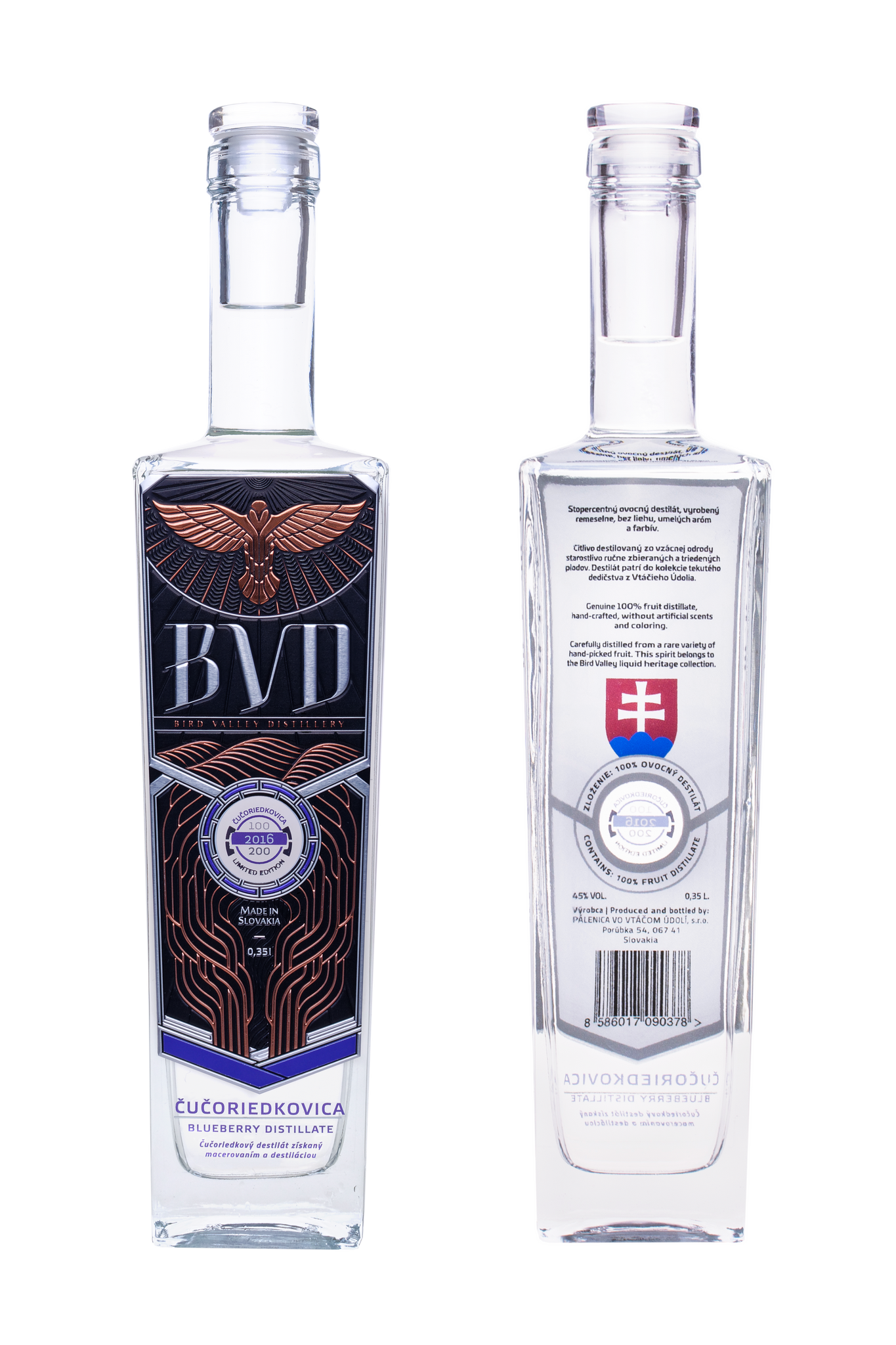 BVD Čučoriedkovica destilát 0,35 l 45%